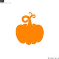 Pumpkin. Paper cut style. Abstract vegetable